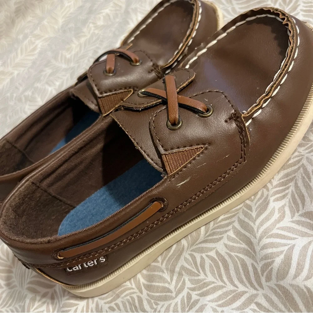 Carter's Little Boys Size 13 Brown Slip-on Boat Shoes